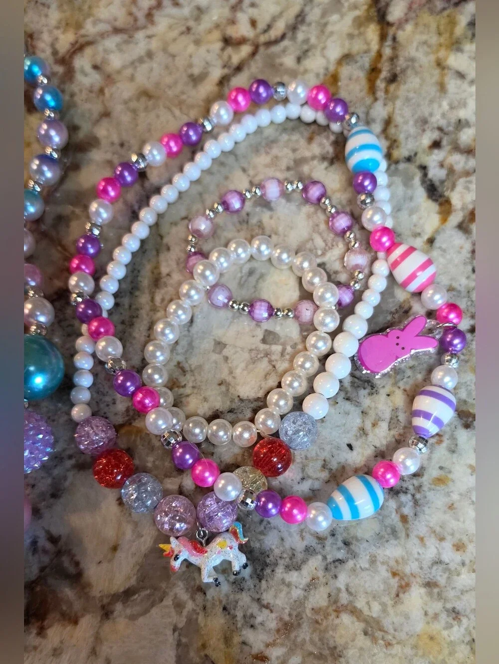 Girls Beaded Dress Up Jewelry Lot